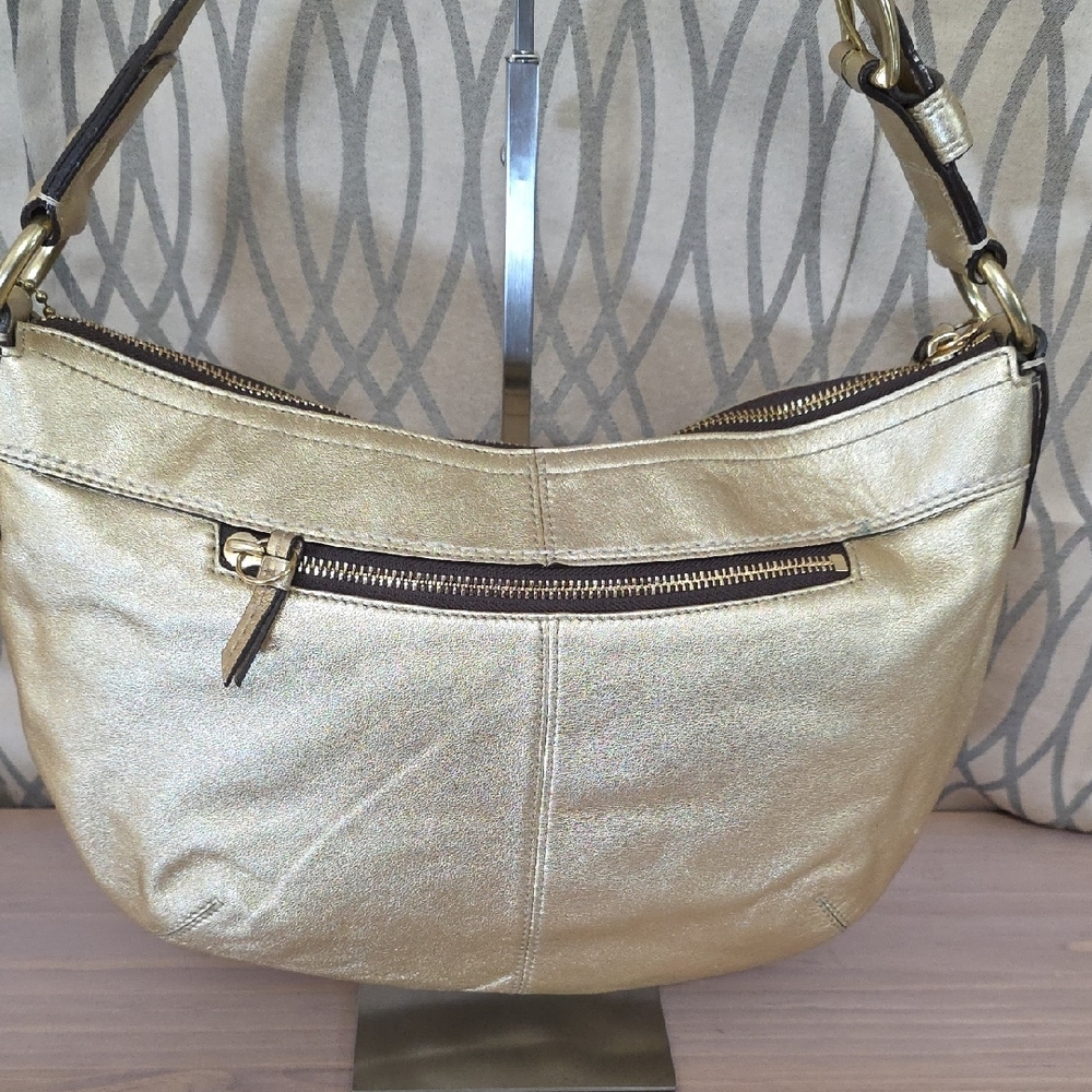 Coach 2009 Metallic Gold Shoulder Bag - Picture 6 of 12